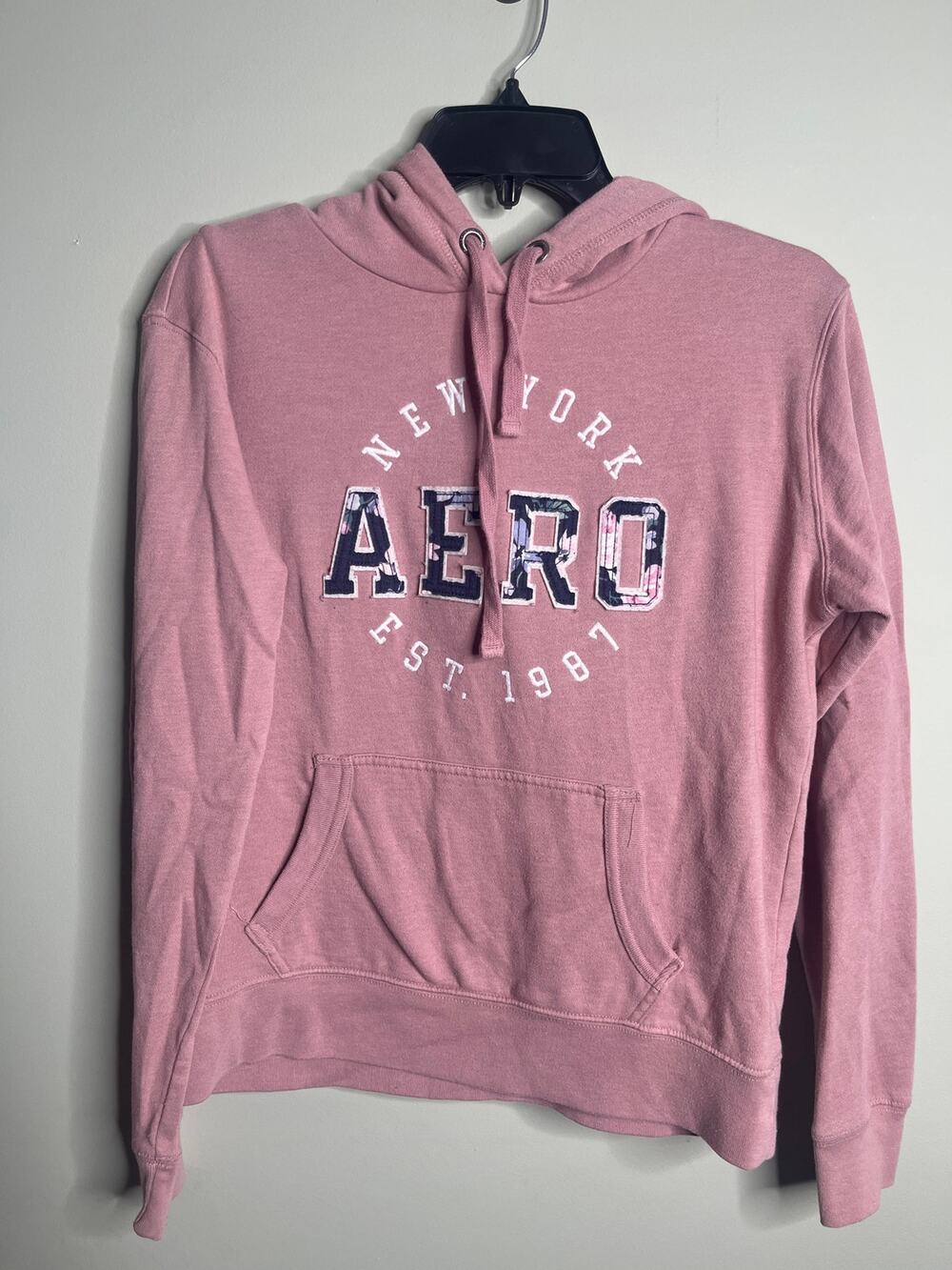 Aeropostale Pink Embroidered Y2K Hoodie Small
